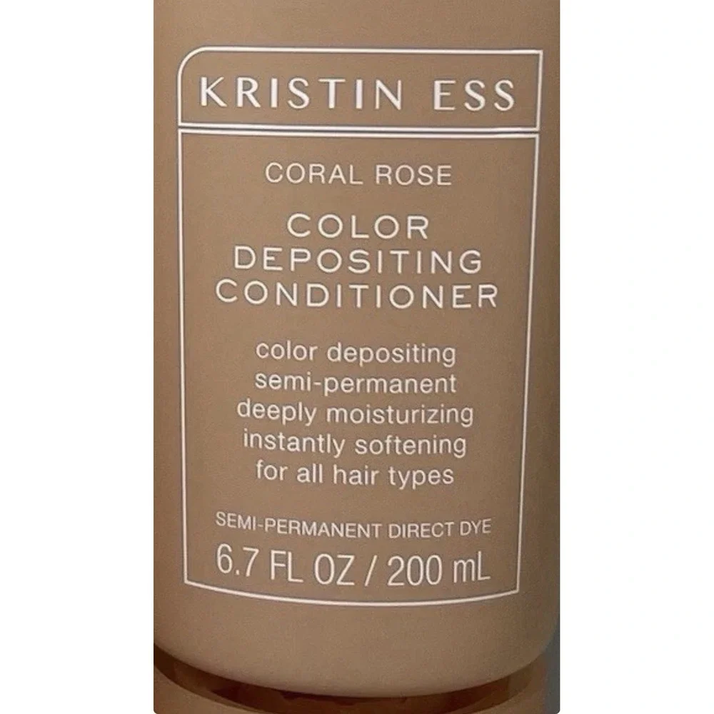 KRISTIN ESS Color Depositing Hair Care Conditioner Coral Rose Gold Blonde 6.7oz
